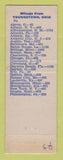 Matchbook Cover - Gulf oil gas Augustine North Lima OH hillbilly LAMINATED