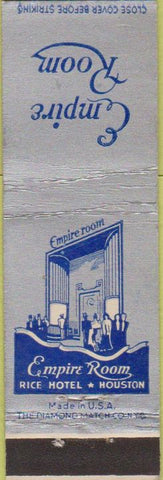 Matchbook Cover - Empire Room Rice Hotel Houston TX Midget