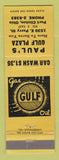 Matchbook Cover - Gulf oil gas Paul's Port Clinton OH