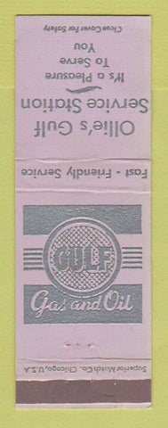 Matchbook Cover - Gulf oil gas Ollie's
