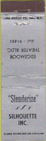 Matchbook Cover - Slederize Silhouette Inc Midget