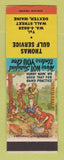 Matchbook Cover - Gulf oil gas Thomas Dexter ME hillbilly