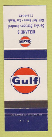 Matchbook Cover - Gulf oil gas Kelland's Canada