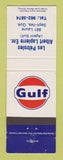 Matchbook Cover - Gulf oil gas Albert Lapierre Sept Iles QC