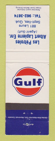 Matchbook Cover - Gulf oil gas Albert Lapierre Sept Iles QC