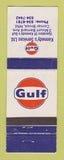 Matchbook Cover - Gulf oil gas Kennedy's Corner Brook NC WEAR