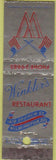 Matchbook Cover - Winkler's Restaurant Wilmington DE Midget