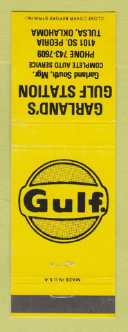 Matchbook Cover - Gulf oil gas Garland's Tulsa OK