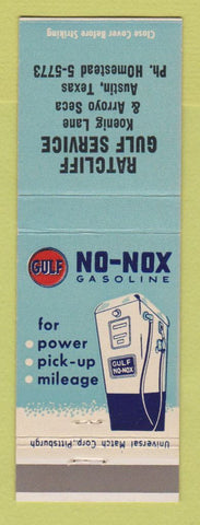 Matchbook Cover - Gulf oil gas Ratcliff Austin TX