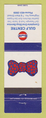 Matchbook Cover - Gulf oil gas Centre Bow Tie