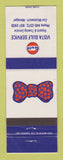 Matchbook Cover - Gulf oil gas Vista Bow Tie WEAR