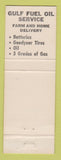 Matchbook Cover - Gulf oil gas D&M Savanna IL
