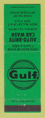 Matchbook Cover - Gulf oil gas Auto Brite Cleveland? OH