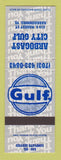 Matchbook Cover - Gulf oil gas Arbogast City Harrisonburg VA