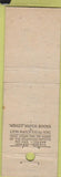 Matchbook Cover - Bergers Fashions Hollywood CA Midget