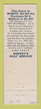Matchbook Cover - Gulf oil gas Harvey's Patten ME