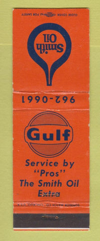 Matchbook Cover - Gulf oil gas Smith Oil