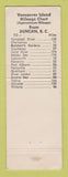 Matchbook Cover - Gulf oil gas Woody's Duncan BC WEAR