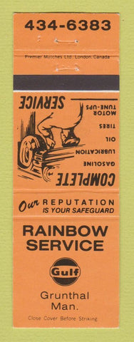 Matchbook Cover - Gulf oil gas Rainbow Grunthal MB