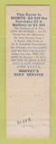 Matchbook Cover - Gulf oil gas Harvey's Patten ME ORANGE