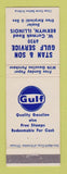 Matchbook Cover - Gulf oil gas Stan & Son Berwyn IL WEAR