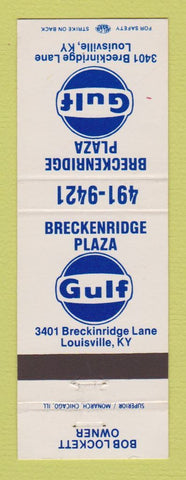 Matchbook Cover - Gulf oil gas Breckenridge Plaza Louisville KY
