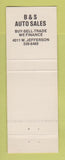 Matchbook Cover - Gulf oil gas Baker's Dallas TX