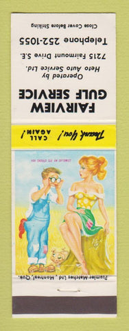 Matchbook Cover - Gulf oil gas Fairview Hillbilly
