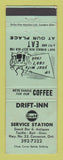 Matchbook Cover - Gulf oil gas Drift Inn Consecon ON OWRN