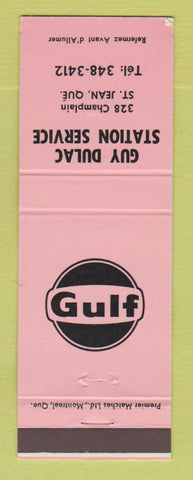 Matchbook Cover - Gulf oil gas Guy Dulac St Jean QC