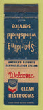 Matchbook Cover - Standard oil gas Clean Restrooms WORN