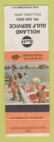 Matchbook Cover - Gulf oil gas Holland MB