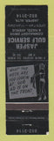 Matchbook Cover - Gulf oil gas Jasper AB girlie WEAR
