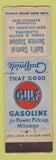 Matchbook Cover - Gulf oil gas New Orleans LA LAMINATED