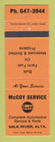 Matchbook Cover - Gulf oil gas McCoy Milk River AB ORANGE