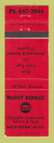 Matchbook Cover - Gulf oil gas McCoy Milk River AB RED