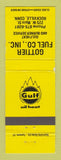Matchbook Cover - Gulf oil gas Gottier Fuel Rockville CT WEAR