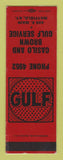 Matchbook Cover - Gulf oil gas Casilo & Brown Mayfield KY SAMPLE LAMINATED
