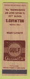 Matchbook Cover - Gulf oil gas Millward's Harrisburg PA