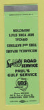 Matchbook Cover - Gulf oil gas Paul's Jamestown NY