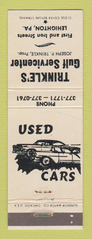 Matchbook Cover - Gulf oil gas Trinkle's Lehighton PA