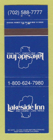 Matchbook Cover - Casino Lakeside Inn Lake Tahoe NV