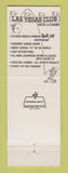 Matchbook Cover - Casino Las Vegas Club NV hotel