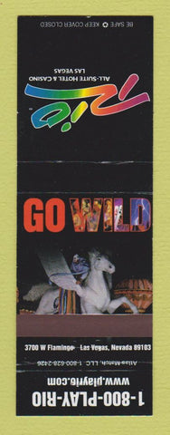 Matchbook Cover - Casino Rio Las Vegas NV Go Wild