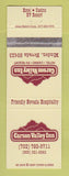 Matchbook Cover - Casino Carson Valley Inn Minden NV