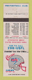 Matchbook Cover - USFL Football Chicago Blitz Schedule 1984