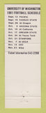 Matchbook Cover - Washington Huskies Football 1981 Schedule
