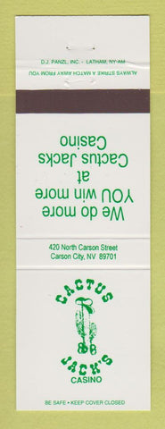 Matchbook Cover - Casino Cactus Jack's Carson City NV