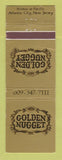 Matchbook Cover - Casino Golden Nugget Atlantic City NJ