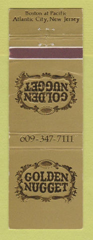 Matchbook Cover - Casino Golden Nugget Atlantic City NJ